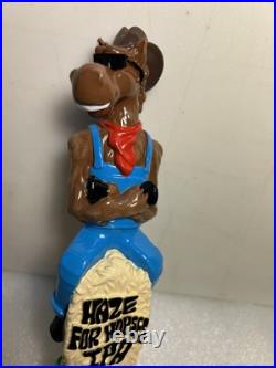 NE-HF BARN BREW HAZE FOR HORSES IPA COWBOY STALLION beer tap handle. CONNECTICUT