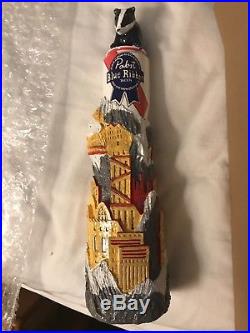 NIB PBR Pabst Blue Ribbon Badger Urethane Mountain Art 10 Beer Tap Handle