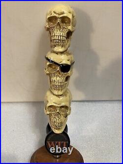 NORTHWEST BREWING BARON 3 SKULLS BLOOD ORANGE Draft beer tap handle. WASHINGTON