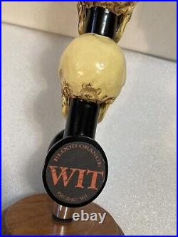 NORTHWEST BREWING BARON 3 SKULLS BLOOD ORANGE Draft beer tap handle. WASHINGTON