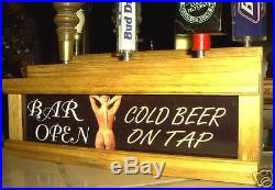 NUDE LADY ILLUMINATED beer tap handle display /Lights up your handles HOLDS 7
