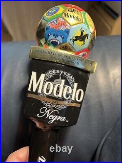 Negra Modelo Soccer Futbol Beer Tap Handle 12 Very Rare Globe Ball Stunning Negra Modelo Soccer Futbol Beer Tap Handle 12 Very Rare Globe Ball Stunning