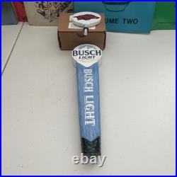 New Busch Light Tall Beer Tap Handle Bar Kegerator With Bud Univ. Of AK Top Cap