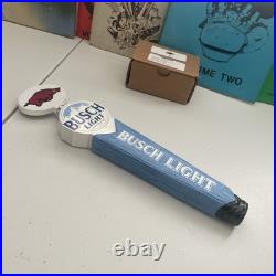 New Busch Light Tall Beer Tap Handle Bar Kegerator With Bud Univ. Of AK Top Cap