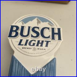 New Busch Light Tall Beer Tap Handle Bar Kegerator With Bud Univ. Of AK Top Cap