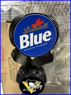 New In Box Labatt Blue Pittsburgh Penguins NHL Hockey Sticks Beer Tap Handle