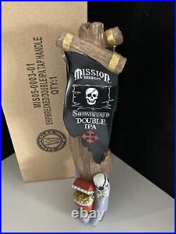 New Mission Double Ipa Shipwreck Beer Tap Handle Pirate Skull Kegerator Lot New Mission Double Ipa Shipwreck Beer Tap Handle Pirate Skull Kegerator Lot