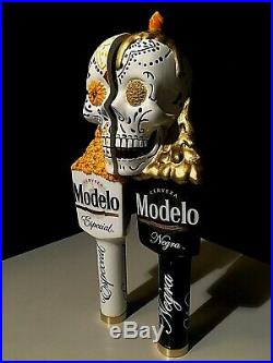 New Modelo Especial / Negra Day Of Dead Skull Beer Tap Handle Kegerator Lot