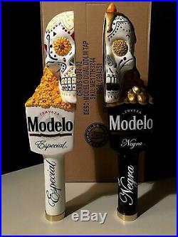New Modelo Especial / Negra Day Of Dead Skull Beer Tap Handle Kegerator Lot