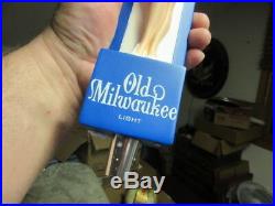 New Old Milwaukee Light Beer Tap Handle Knob Pin Up Girl Keg Pull Bar Man Cave