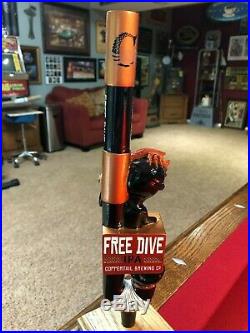 New & Rare Coppertail Brewing Free Dive Beer Tap Handle