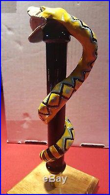 New Rare Indi. Wells Brewery Mojave Gold Snake Head Beer Tap Handle