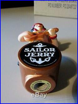 New Rare Sailor Jerry Hawaii Hula Girl Short Beer Bar Tap Handle lot