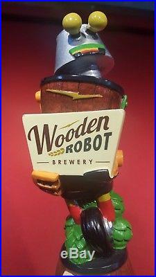 New Wooden Robot Brewery Beer Tap Handle