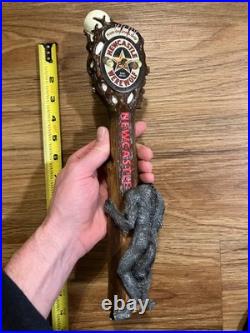 Newcastle Beer Tap Handle Knob Bar Top Keg Brewery Werewolf Blood Red Ale