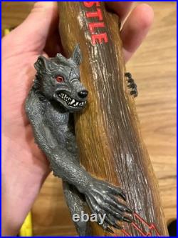 Newcastle Beer Tap Handle Knob Bar Top Keg Brewery Werewolf Blood Red Ale