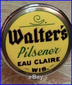 Nice Tough Walter s Pilsener Beer Ball Tap Handle Knob Eau Claire WI Wis Tin Can