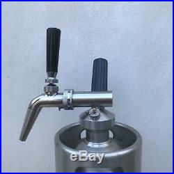 Nitro Stout Steel Tap Handled Faucet 8g N2O Gas Fits Mini Keg Beer Growler 2L