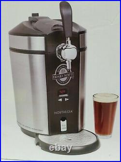 Nostalgia HomeCraft On Tap Beer Growler Cooling System Silver New Open Box