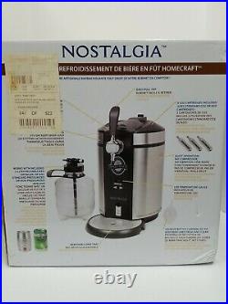 Nostalgia HomeCraft On Tap Beer Growler Cooling System Silver New Open Box