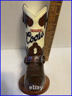 ORIGINAL COORS COWBOY BOOT draft beer tap handle. COLORADO ORIGINAL COORS COWBOY BOOT draft beer tap handle. COLORADO