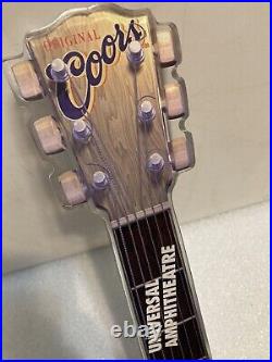 ORIGINAL COORS UNIVERSAL AMPHITHEATRE ELECTRIC GUITAR draft beer tap handle. USA