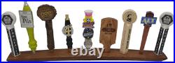 Oak Whiskey Barrel Stave 9 Beer Tap Handle Display