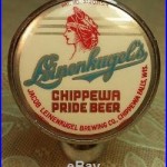 Old Leinenkugel s Beer Ball Tap Handle Knob Pride Chippewa Falls WI Wis Tin Can