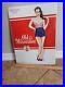 Old Milwaukee Girl Lady Pin Up Beer 2017 Metal Beer Sign 18x24 Tin Tacker