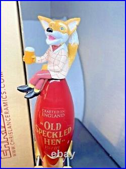 Old Speckled Hen ENGLAND BEER Tap Handle 13 Tall FOX NEW Old STOCK