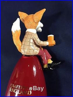 Old Speckled Hen Fox Figure 13 Beer Keg Tap Handle Marker Pub Bar