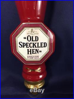 Old Speckled Hen Fox Figure 13 Beer Keg Tap Handle Marker Pub Bar