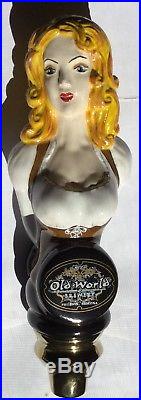 Old World Beer Brewery Figural Lady Woman Tap Handle Porcelain Ceramic Arizona