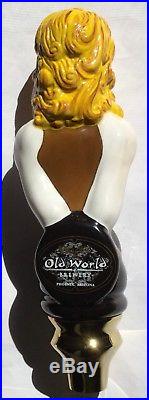 Old World Beer Brewery Figural Lady Woman Tap Handle Porcelain Ceramic Arizona