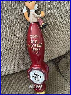 Old speckled hen Wolf beer tap Handle EnglishFine Ale Never Used Only Displayed