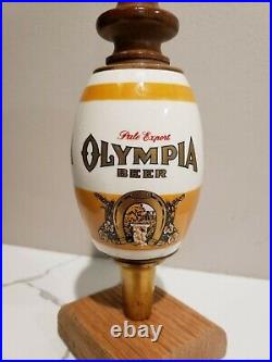 Olympia Beer Barrel Tap Handle Brass, Ceramic, Wood, Bar, Brewery Rare, Gift