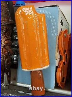 Orange Creamsicle Beer Tap Handle Custom Hand-Carved One-Off Home Bar Art DEMO