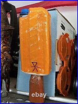 Orange Creamsicle Beer Tap Handle Custom Hand-Carved One-Off Home Bar Art DEMO