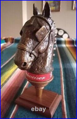 Original Budweiser Clydesdale Horsehead Beer Tap Handle