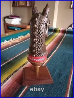 Original Budweiser Clydesdale Horsehead Beer Tap Handle