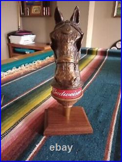 Original Budweiser Clydesdale Horsehead Beer Tap Handle