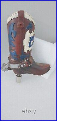 Original Coors Cowboy Boot Spur Rodeo 8.5 Draft Beer Tap Handle