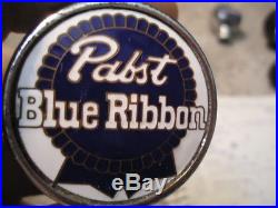 PABST BLUE RIBBON ANTIQUE BALL KNOB BEER TAP HANDLE BIG TAP SALE READ DESCR RARE