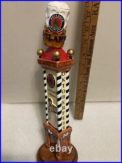 PAULANER OKTOBERFEST MONSTER STEIN ON A TOWER draft beer tap handle. GERMANY