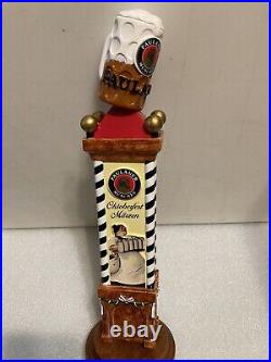 PAULANER OKTOBERFEST MONSTER STEIN ON A TOWER draft beer tap handle. GERMANY