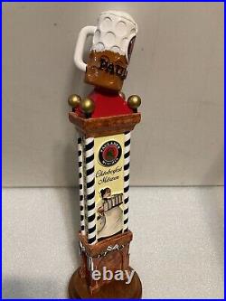 PAULANER OKTOBERFEST MONSTER STEIN ON A TOWER draft beer tap handle. GERMANY