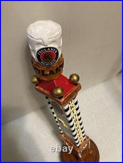 PAULANER OKTOBERFEST MONSTER STEIN ON A TOWER draft beer tap handle. GERMANY