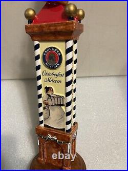 PAULANER OKTOBERFEST MONSTER STEIN ON A TOWER draft beer tap handle. GERMANY