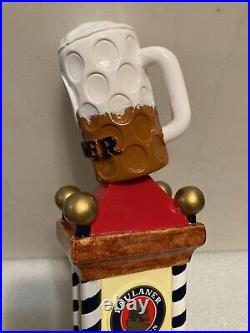 PAULANER OKTOBERFEST MONSTER STEIN ON A TOWER draft beer tap handle. GERMANY