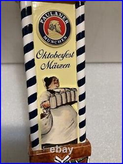 PAULANER OKTOBERFEST MONSTER STEIN ON A TOWER draft beer tap handle. GERMANY